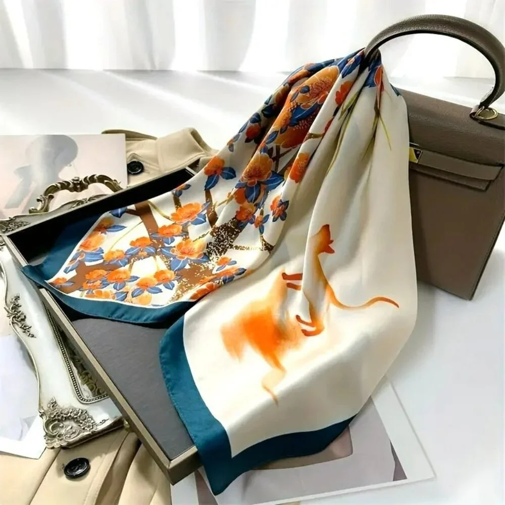 NWT - Boho Chic Printed Square Scarf (SKU 0262)